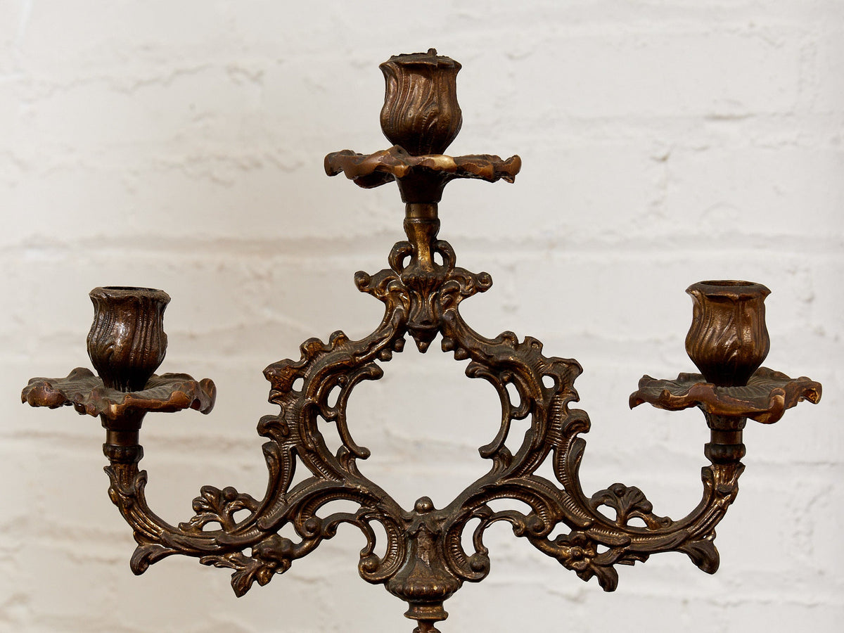 Pair of Italian Cherub Candelabras