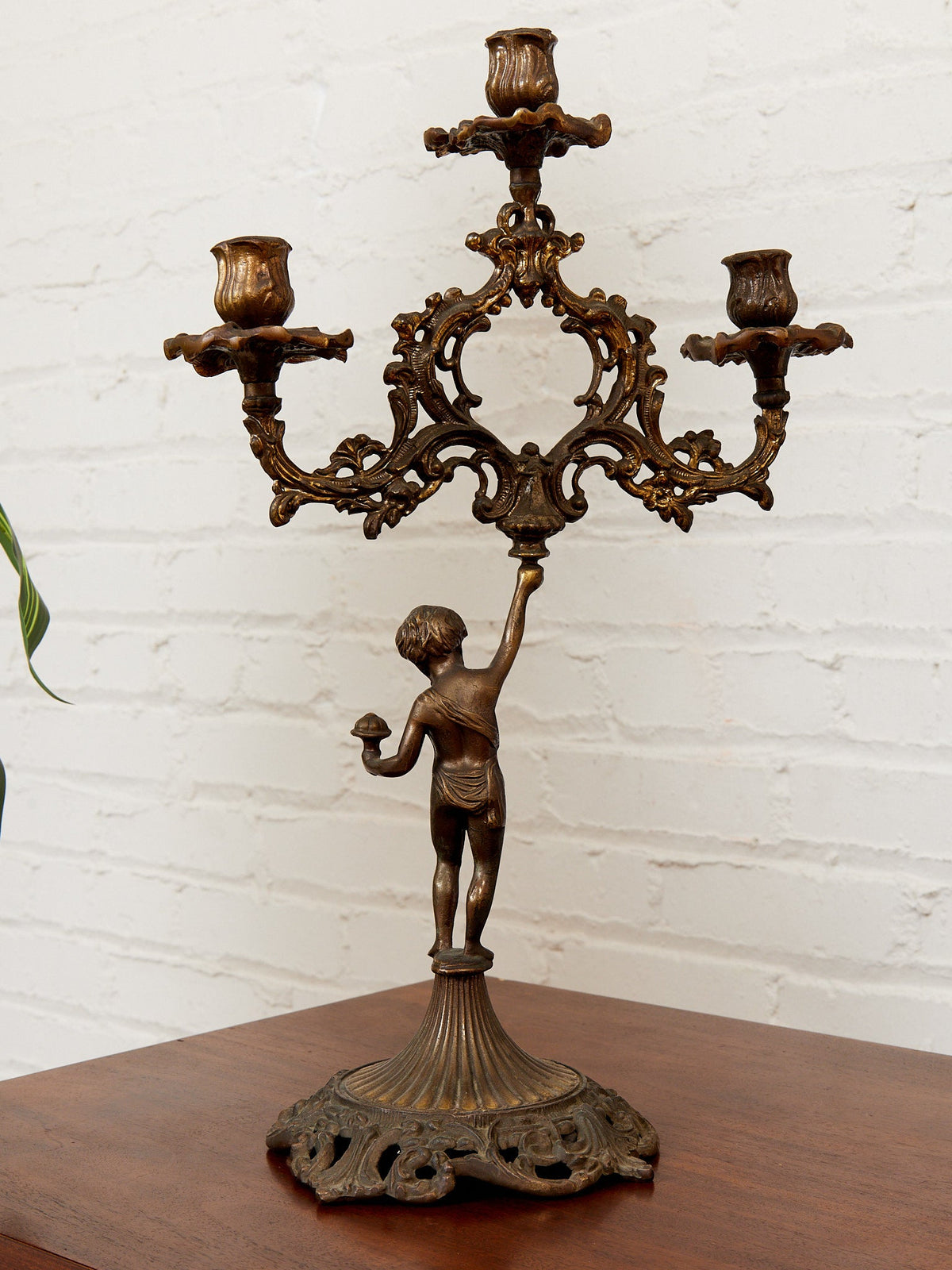 Pair of Italian Cherub Candelabras