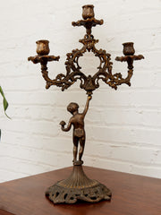 Pair of Italian Cherub Candelabras