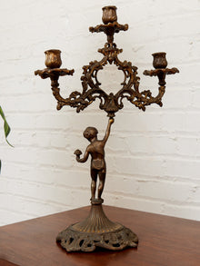 Pair of Italian Cherub Candelabras