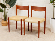 Danish modern Teak Chairs with Seat