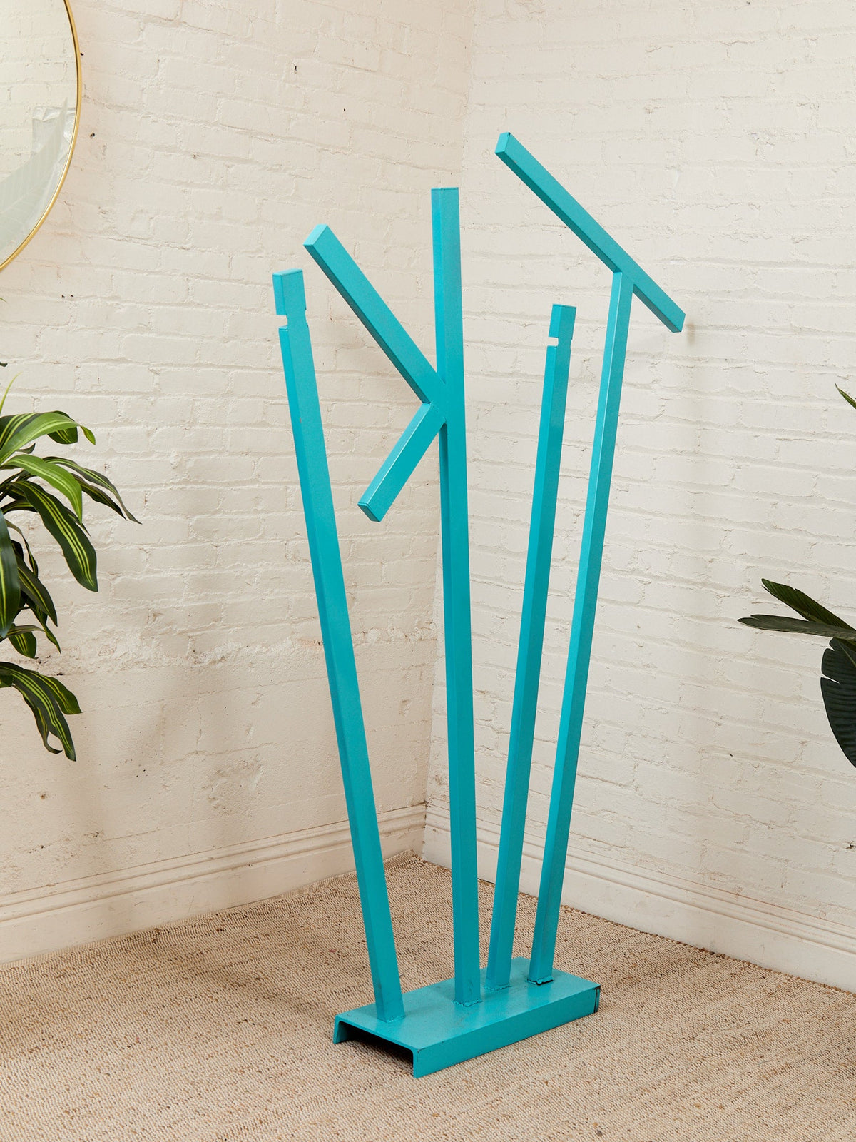 Tiki Sculpture in Aqua Handmade on of a kind