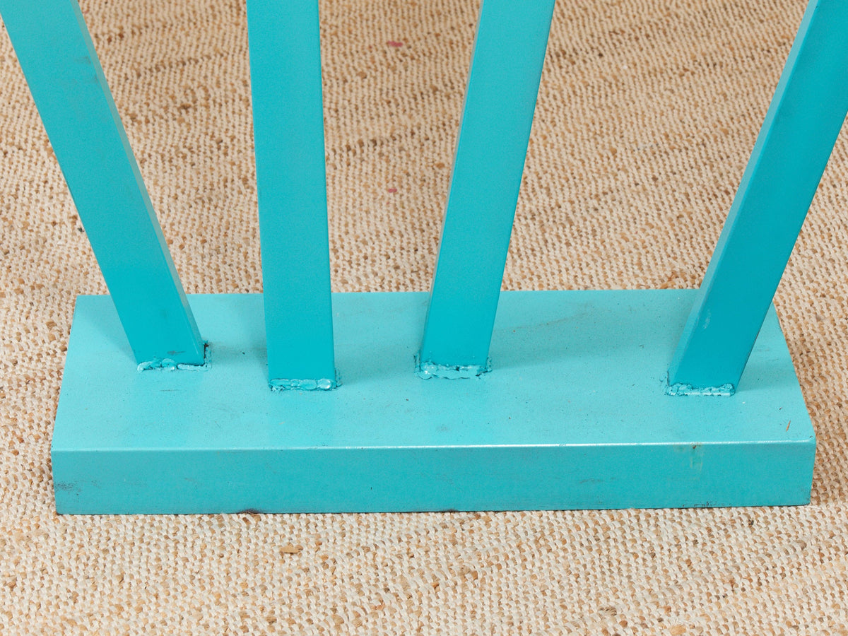 Tiki Sculpture in Aqua Handmade on of a kind
