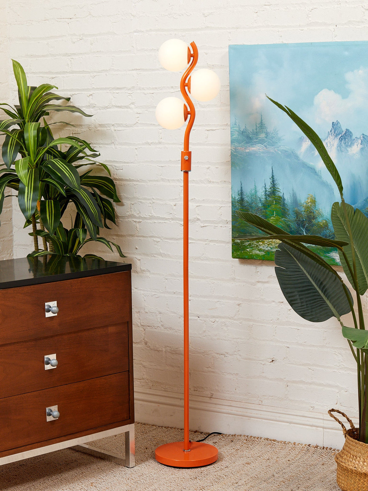 Orange Multi Globe Floor Lamp