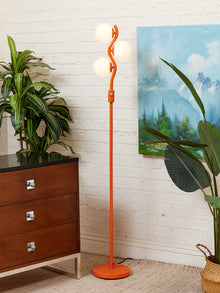 Orange Multi Globe Floor Lamp