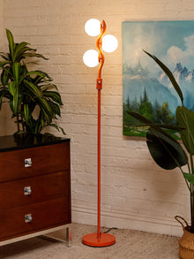 Orange Multi Globe Floor Lamp