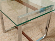 1970’s Wood and Chrome End Table