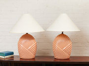 Orange Corral Shell Lamp