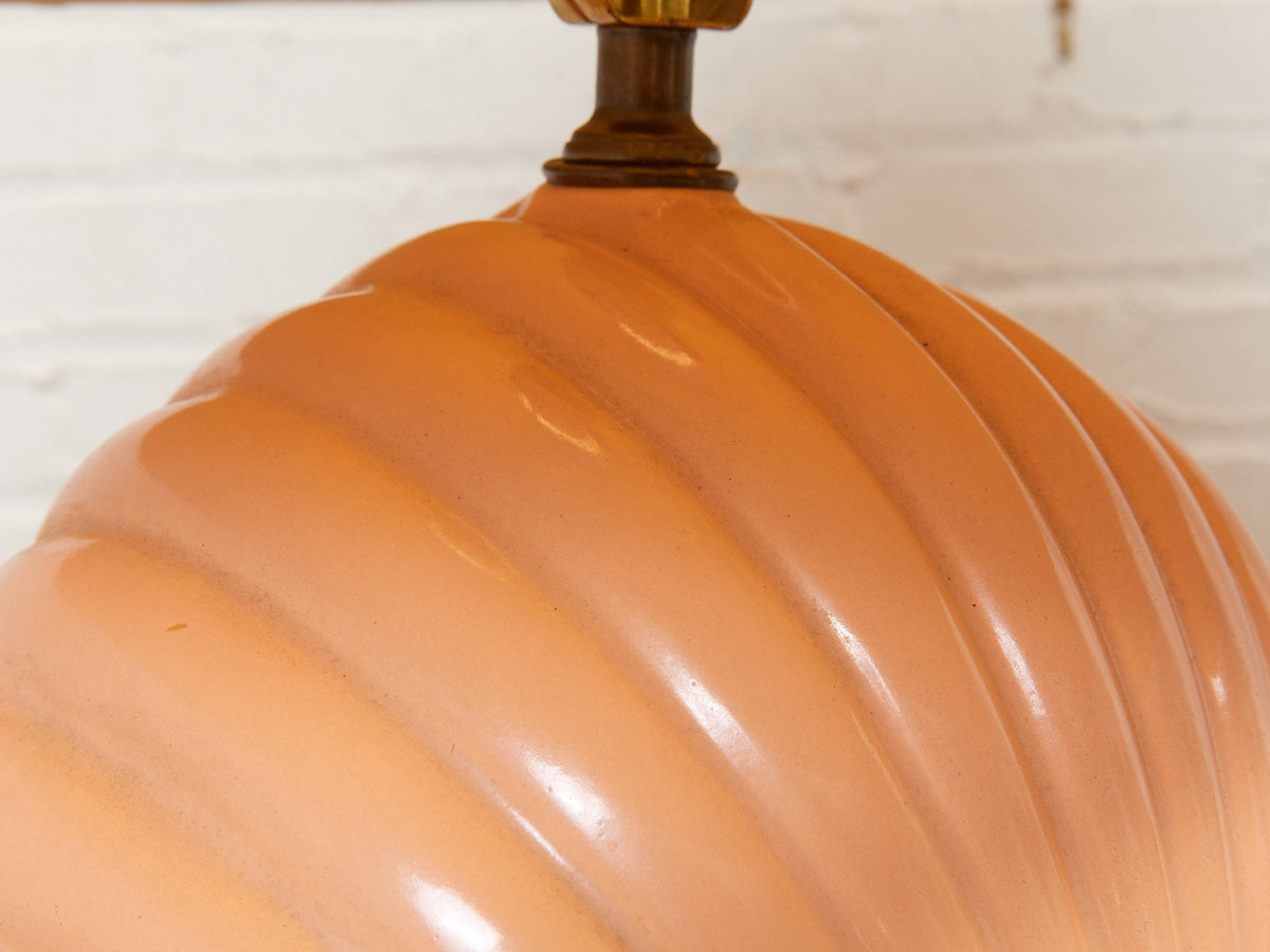 Orange Corral Shell Lamp