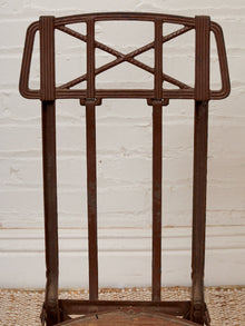 Cast Metal Folding Chair Imperial Steel Corp Chicago IL. Antique 1920s