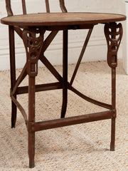 Cast Metal Folding Chair Imperial Steel Corp Chicago IL. Antique 1920s