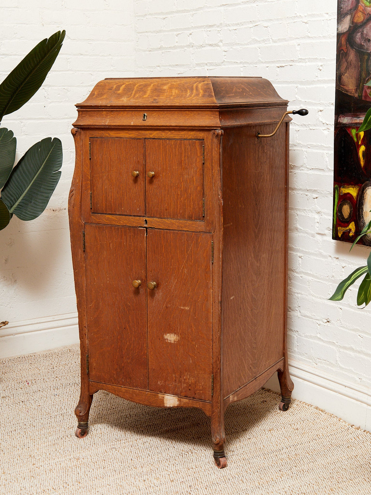 VICTROLA 1917 RCA TALKING MACHINE ANTIQUE CLASSIC RARE VV-100 PLAYS WORKS