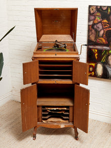 VICTROLA 1917 RCA TALKING MACHINE ANTIQUE CLASSIC RARE VV-100 PLAYS WORKS