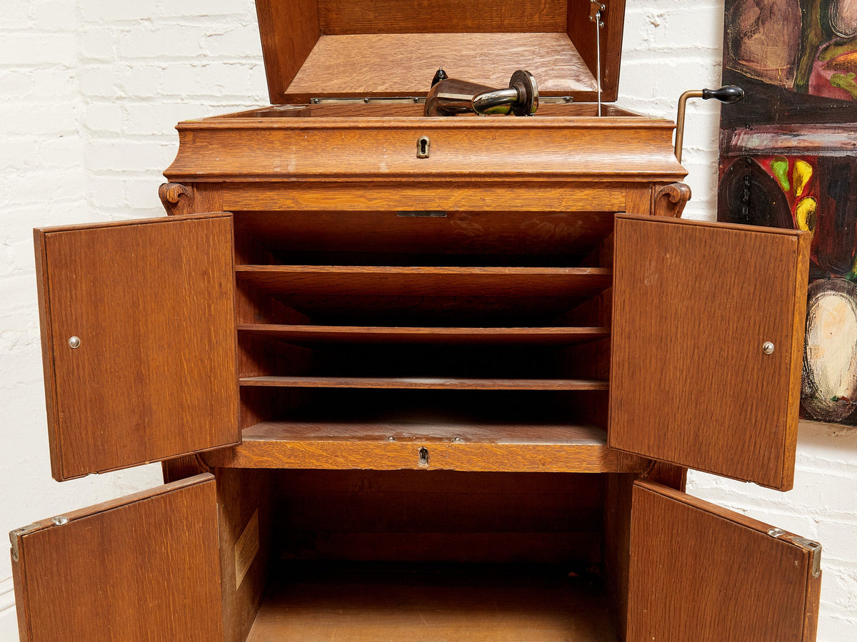 VICTROLA 1917 RCA TALKING MACHINE ANTIQUE CLASSIC RARE VV-100 PLAYS WORKS