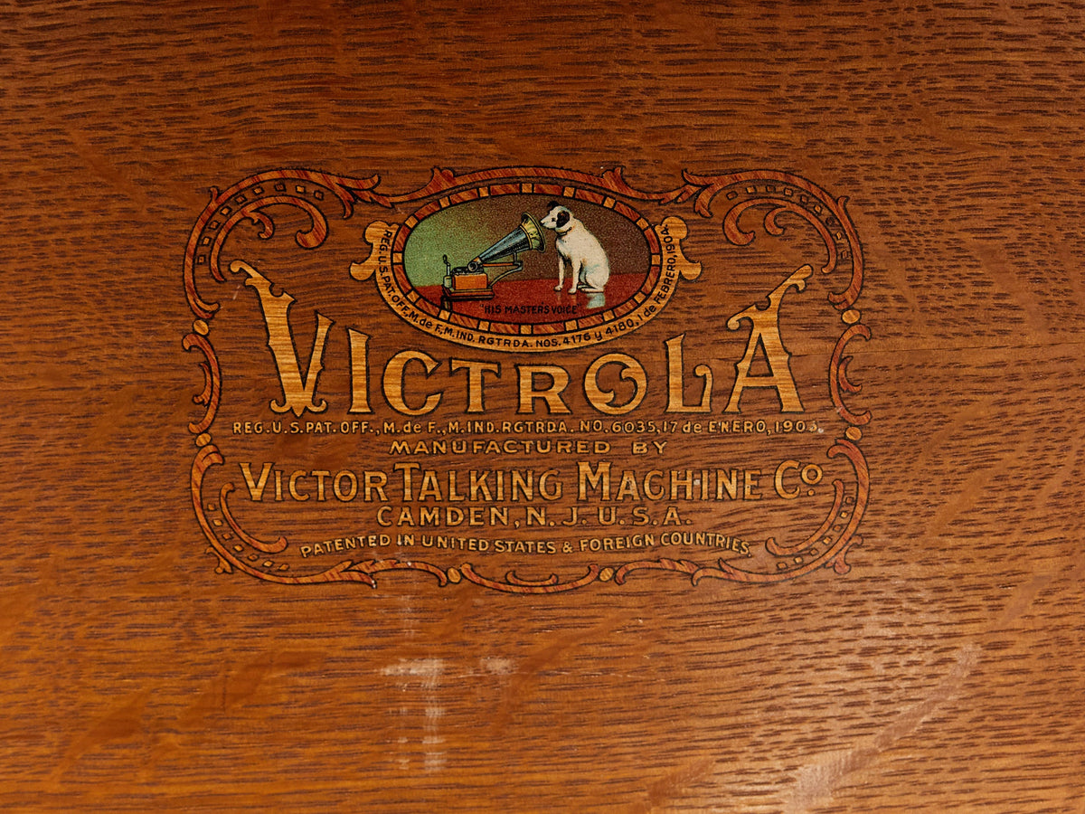 VICTROLA 1917 RCA TALKING MACHINE ANTIQUE CLASSIC RARE VV-100 PLAYS WORKS