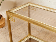 Mastercraft Brass 1970’s Hollywood Regency Entry table