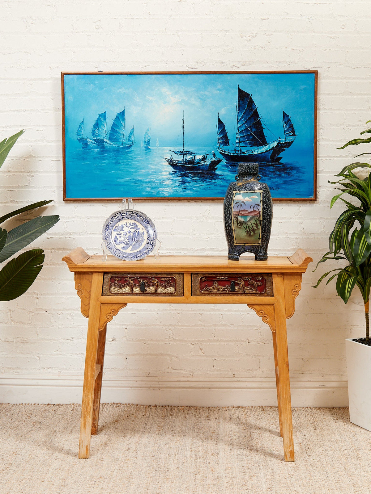 Vintage Chinese Desk Entry Table
