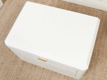 White Post Modern End Table Nightstand