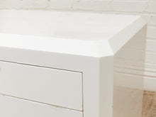 White Post Modern End Table Nightstand