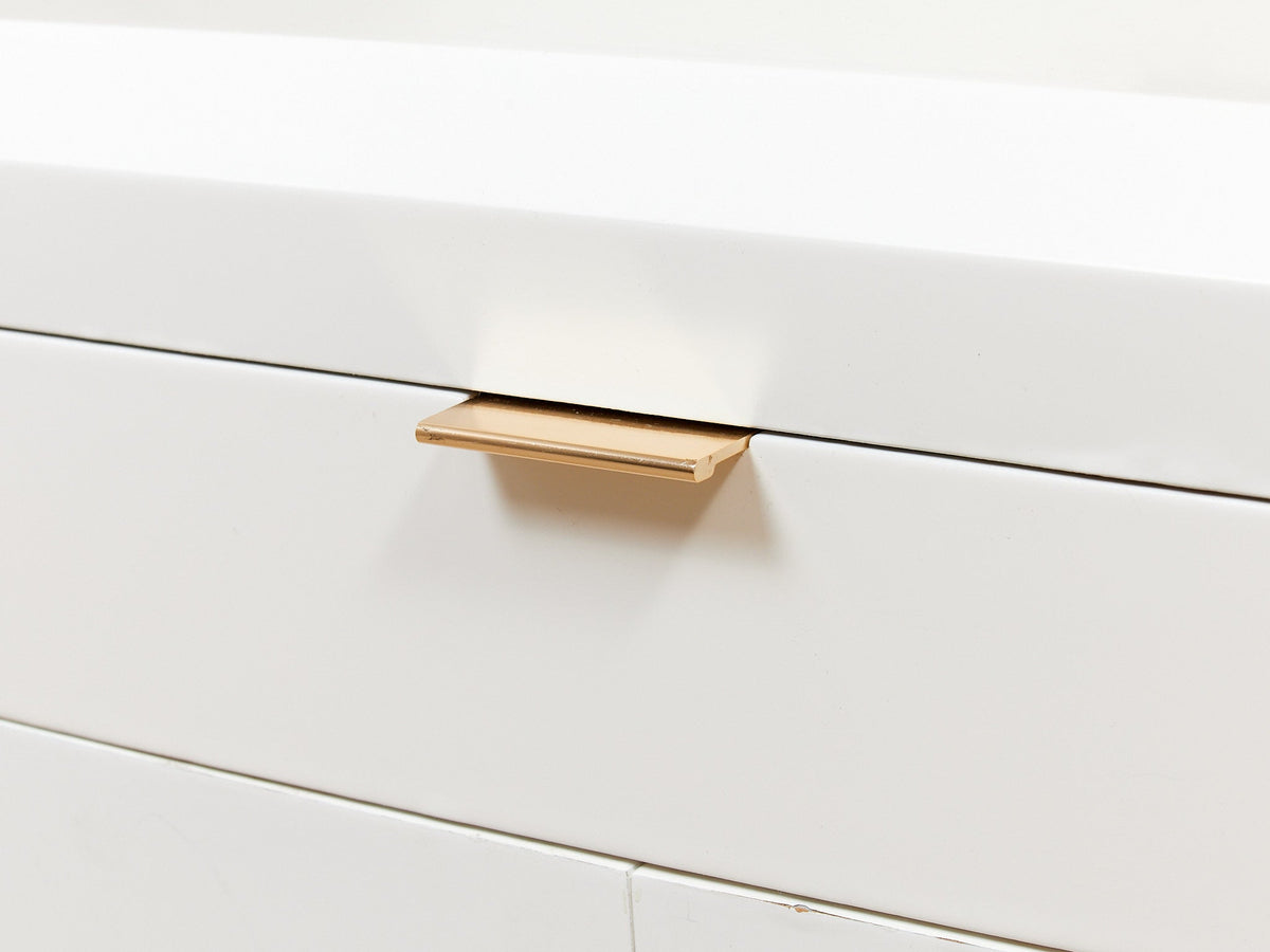 White Post Modern End Table Nightstand