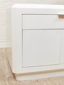 White Post Modern End Table Nightstand