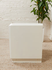White Post Modern End Table Nightstand