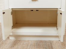 White Post Modern End Table Nightstand