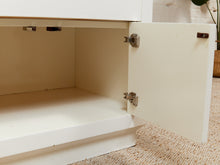 White Post Modern End Table Nightstand