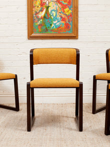 Camerich Dining Chair in Mustard Tweed
