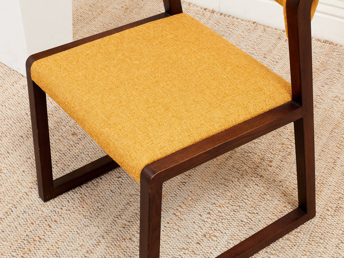 Camerich Dining Chair in Mustard Tweed