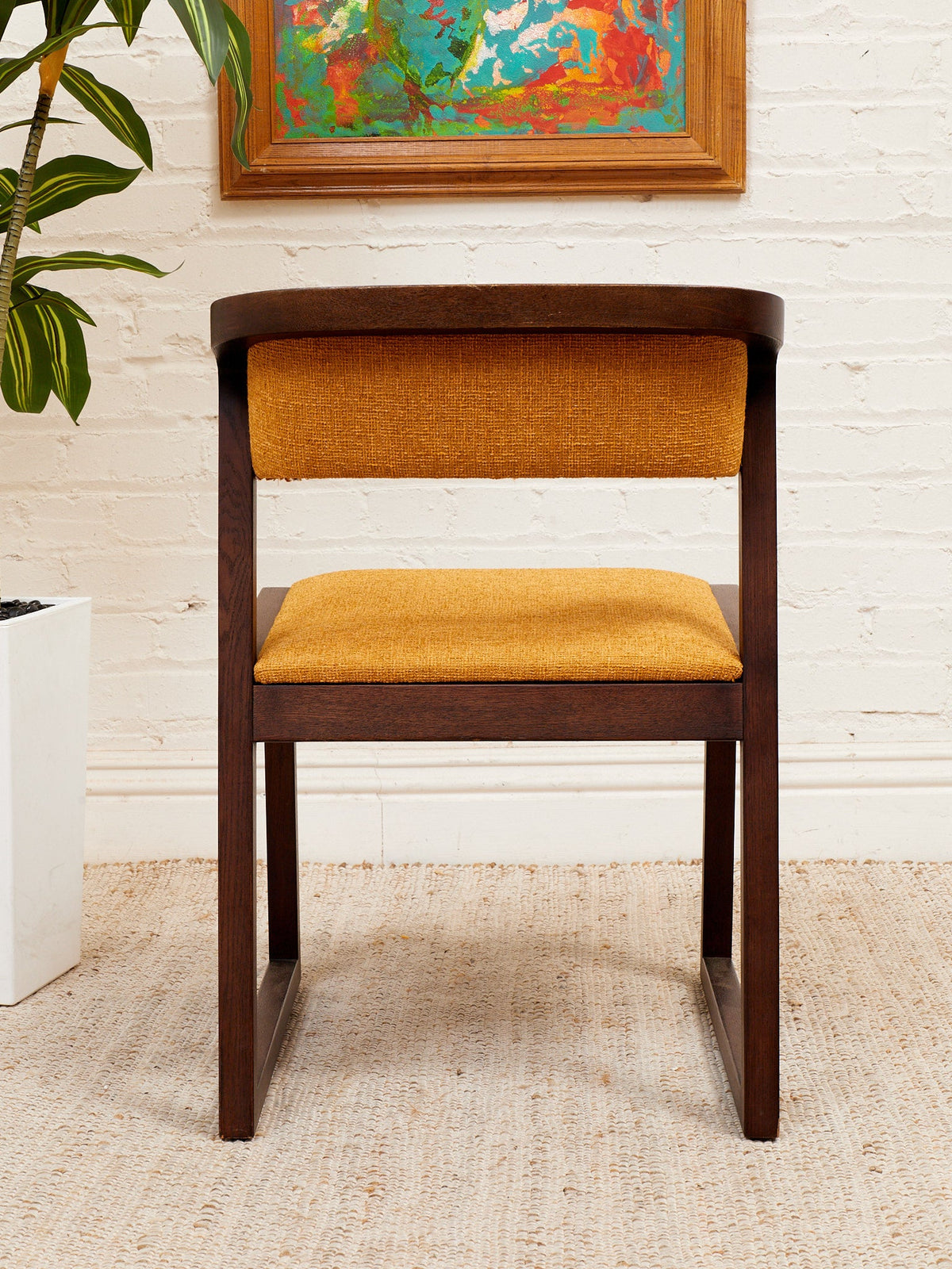 Camerich Dining Chair in Mustard Tweed