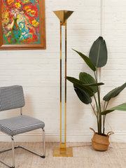 Vintage Geurge Kovacs Brass Glass and Lucite Floor Lamp