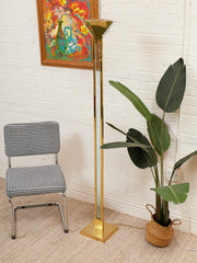 Vintage Geurge Kovacs Brass Glass and Lucite Floor Lamp