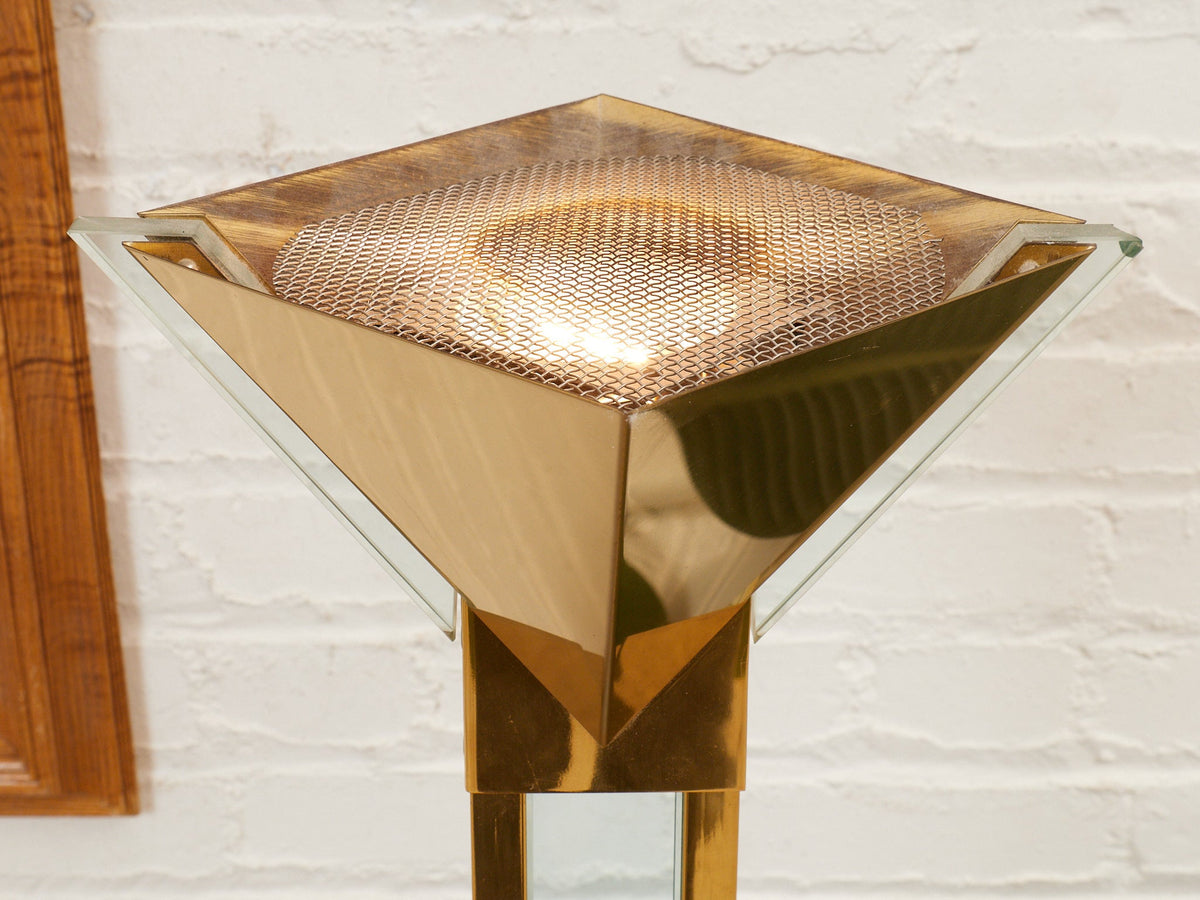 Vintage Geurge Kovacs Brass Glass and Lucite Floor Lamp