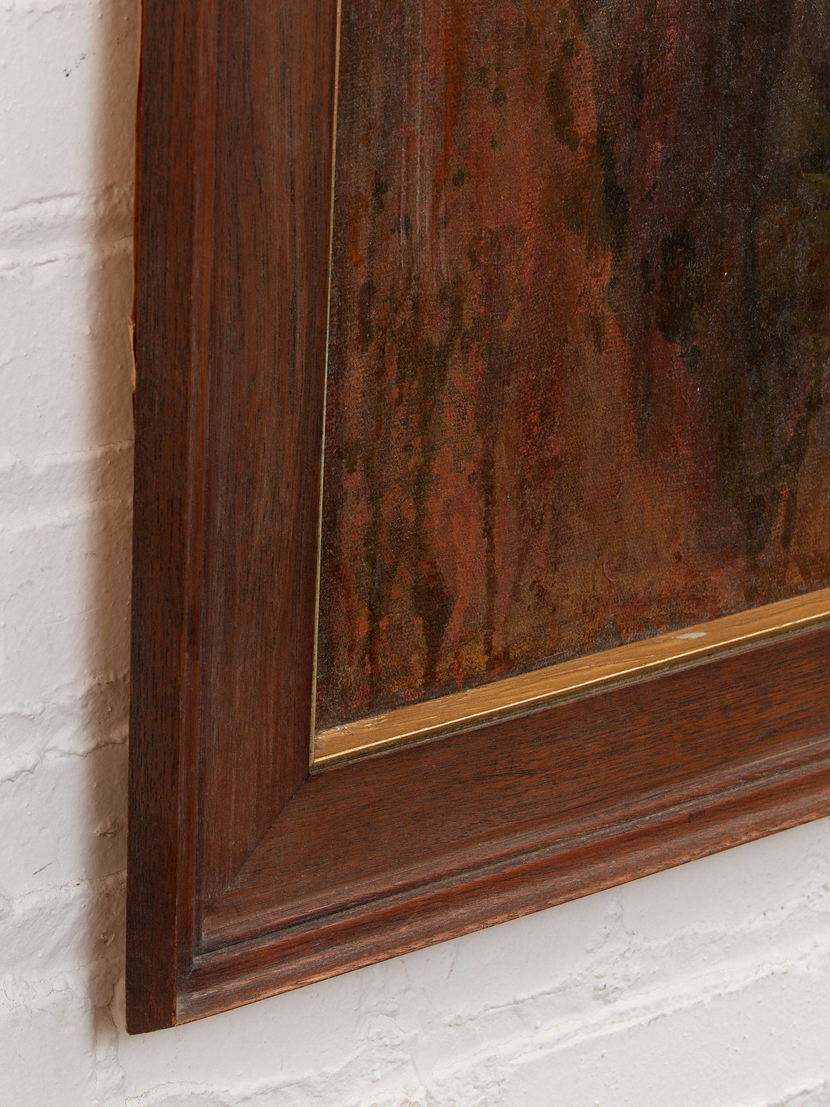 The Carrier Figurative Portrait Painting in Earth Tones  Signed by Svel 1977