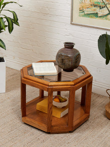 Smoked Glass End Table