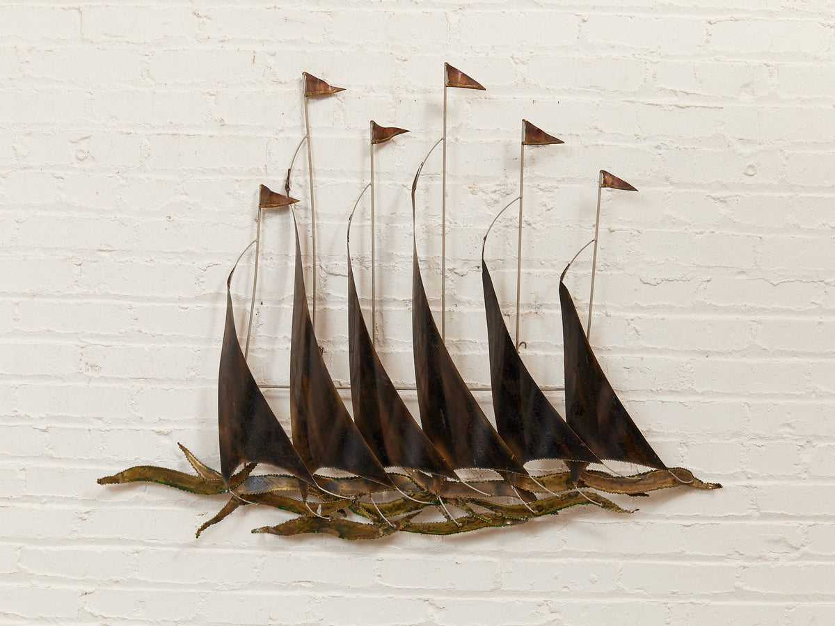 Curtis Jere Unsigned Vintage Sailboats