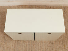 White Post Modern 2 Drawer End Table