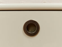 White Post Modern 2 Drawer End Table