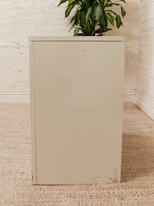 White Post Modern 2 Drawer End Table