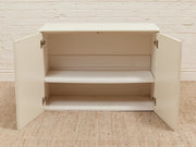 White Post Modern 2 Drawer End Table