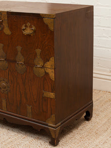 Vintage Korean Bandaji Chest with Brass Mounts