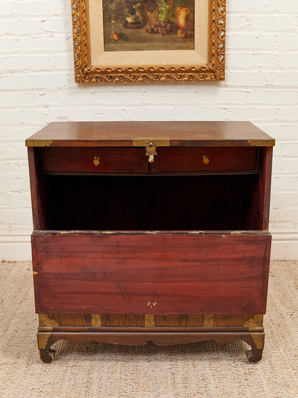 Vintage Korean Bandaji Chest with Brass Mounts