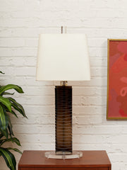 Orbit Lucite and Smoked Acrylic Table Lamp