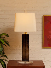 Orbit Lucite and Smoked Acrylic Table Lamp