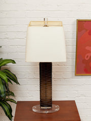 Orbit Lucite and Smoked Acrylic Table Lamp