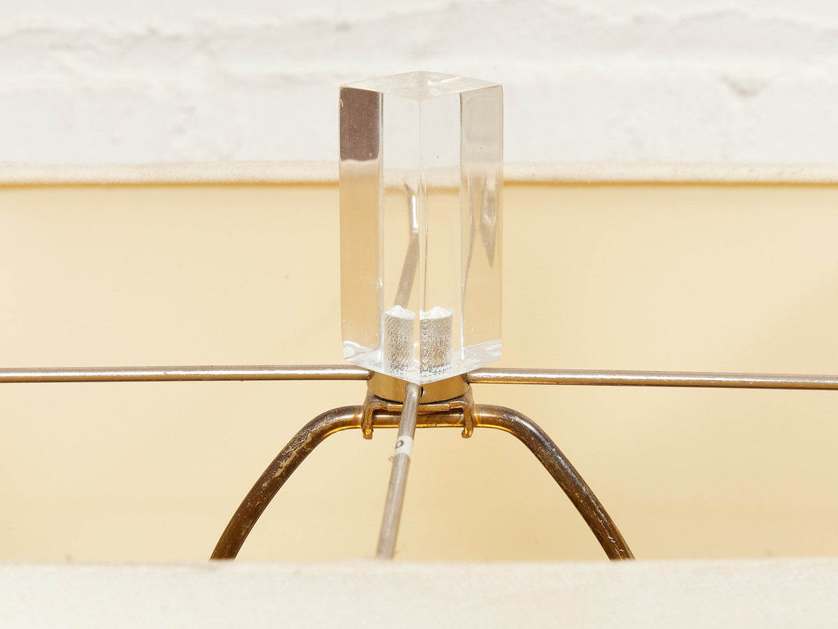 Orbit Lucite and Smoked Acrylic Table Lamp