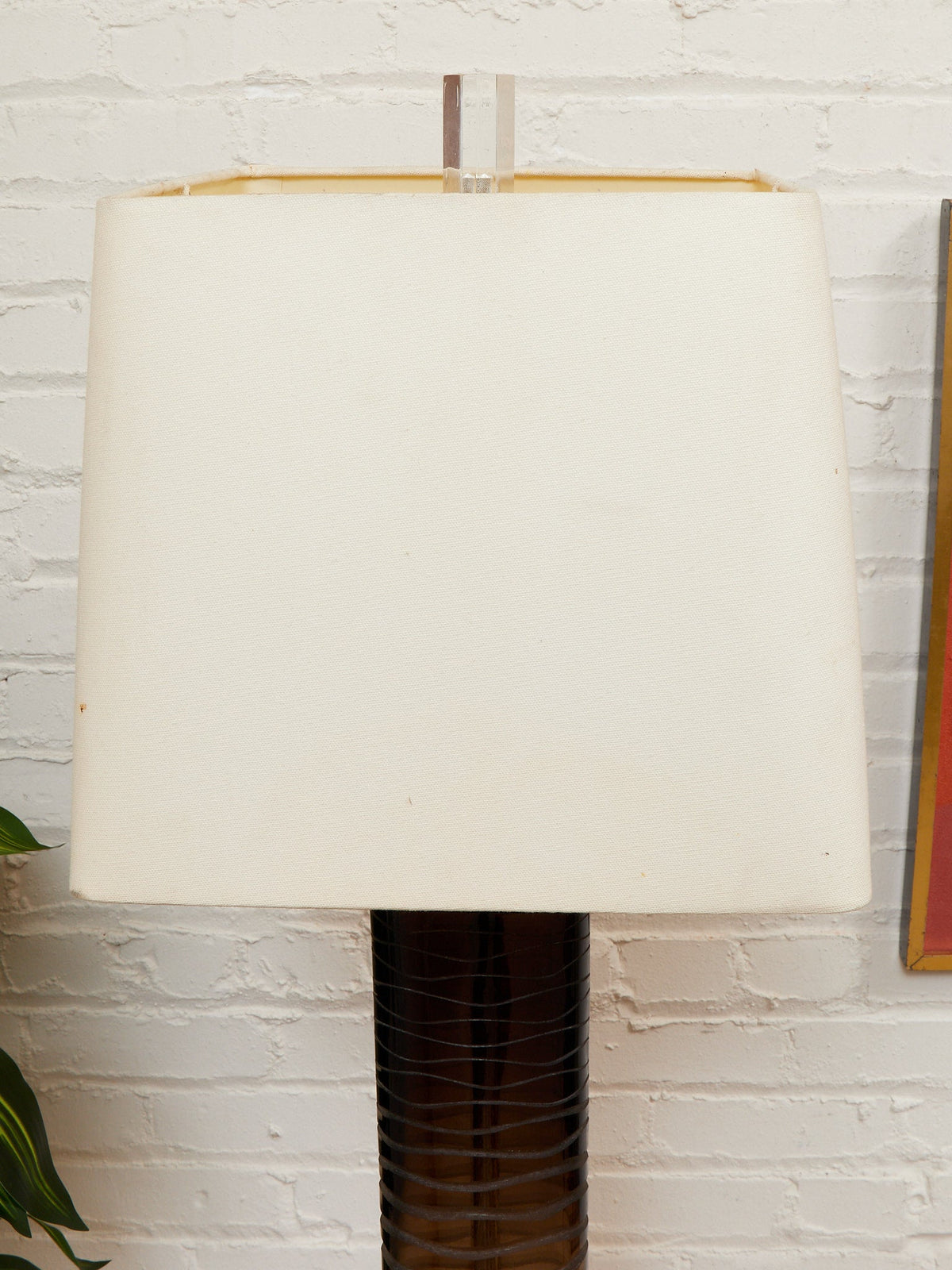 Orbit Lucite and Smoked Acrylic Table Lamp