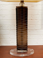 Orbit Lucite and Smoked Acrylic Table Lamp