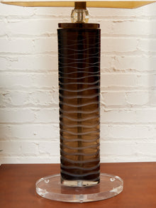 Orbit Lucite and Smoked Acrylic Table Lamp